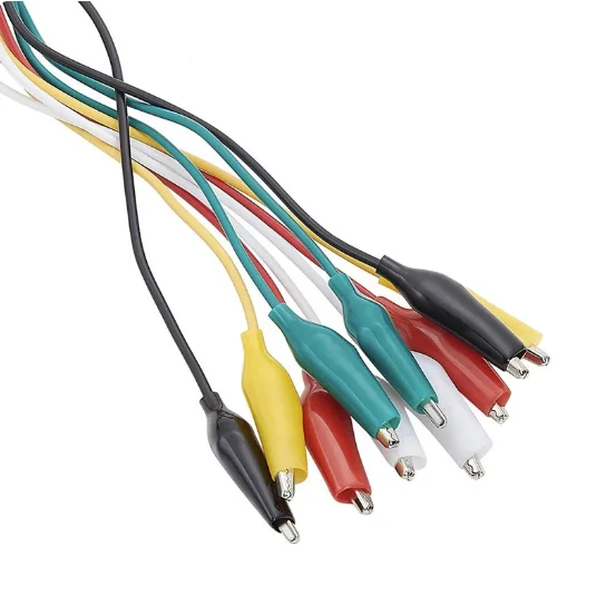 Cables Prueba Clips Pinza Cocodrilo - Set x 10 Unidades - Image 3