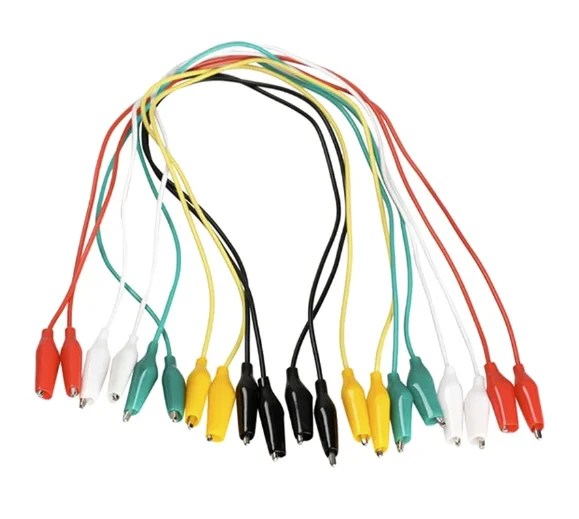 Cables Prueba Clips Pinza Cocodrilo - Set x 10 Unidades