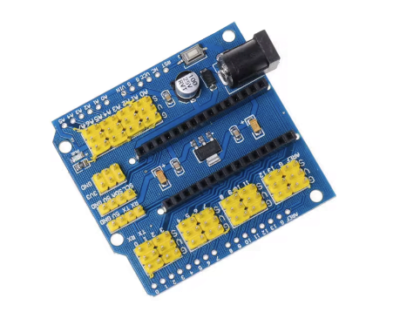 El Shield de Expansión Arduino Nano facilita la conexión de múltiples módulos y sensores a tu Arduino Nano, perfecto para proyectos electrónicos y prototipos DIY.