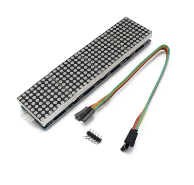 Matriz LED MAX7219 8x8 Rojo 4 en 1 - Display de alta visibilidad para letreros electrónicos y paneles de información.