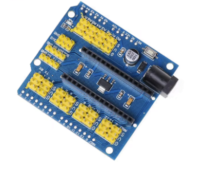 El Shield de Expansión Arduino Nano facilita la conexión de múltiples módulos y sensores a tu Arduino Nano, perfecto para proyectos electrónicos y prototipos DIY.