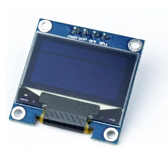 OLED 128x64 - Pantalla OLED con resolución de 128x64 píxeles, ideal para proyectos DIY y sistemas embebidos.