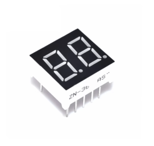 Display 7 Segmentos 2 Dígitos - Cátodo Común, tamaño 2.5x0.7 cm, perfecto para relojes y contadores.