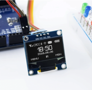 OLED 128x64 - Pantalla OLED con resolución de 128x64 píxeles, ideal para proyectos DIY y sistemas embebidos.