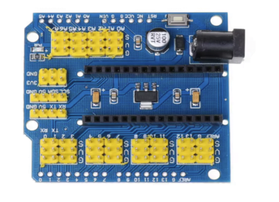El Shield de Expansión Arduino Nano facilita la conexión de múltiples módulos y sensores a tu Arduino Nano, perfecto para proyectos electrónicos y prototipos DIY.