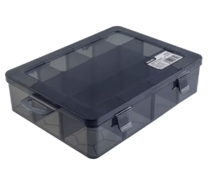 Caja Plástica con Compartimentos Ajustables - Ideal para mantener tus herramientas y piezas pequeñas organizadas.